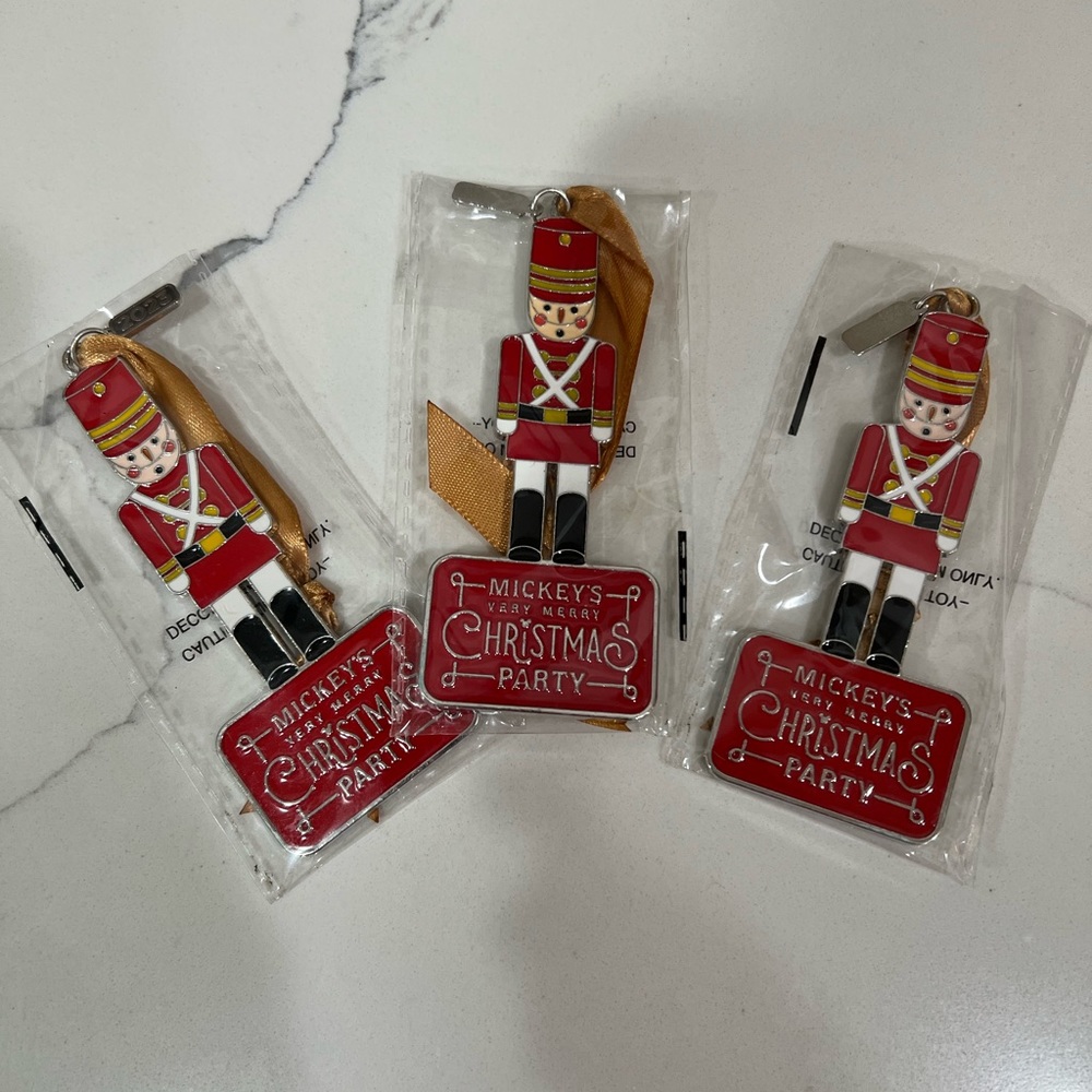 Mickey's Very Merry Christmas ornament x3